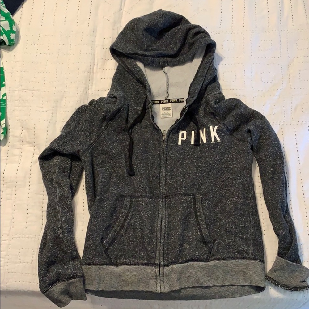 Pink brand zip up hoodie